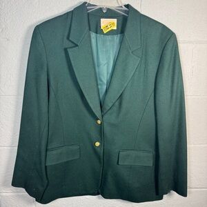 Vintage Pendleton Wool Kelly Green Blazer Women’s 14